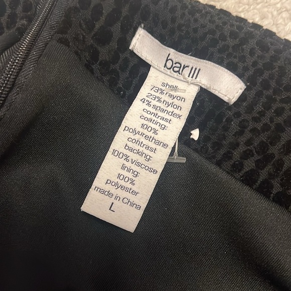 🖤Bar III Black Textured Faux Leather Mini Skirt Large - Picture 6 of 8